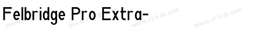 Felbridge Pro Extra字体转换